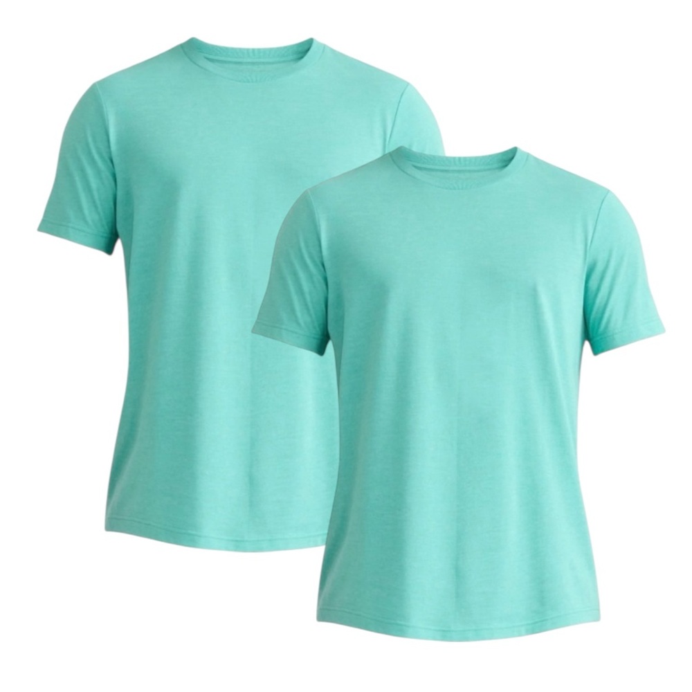 GEORGE Men's Short Sleeve
Moisture Wicking Crew Tees Size L (42-44) 2-Pack Green